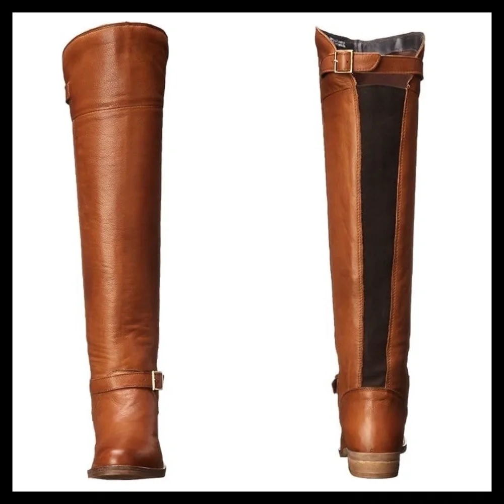 ALDO Gella Over The Knee Boots Color: Cognac - Picture 4 of 8